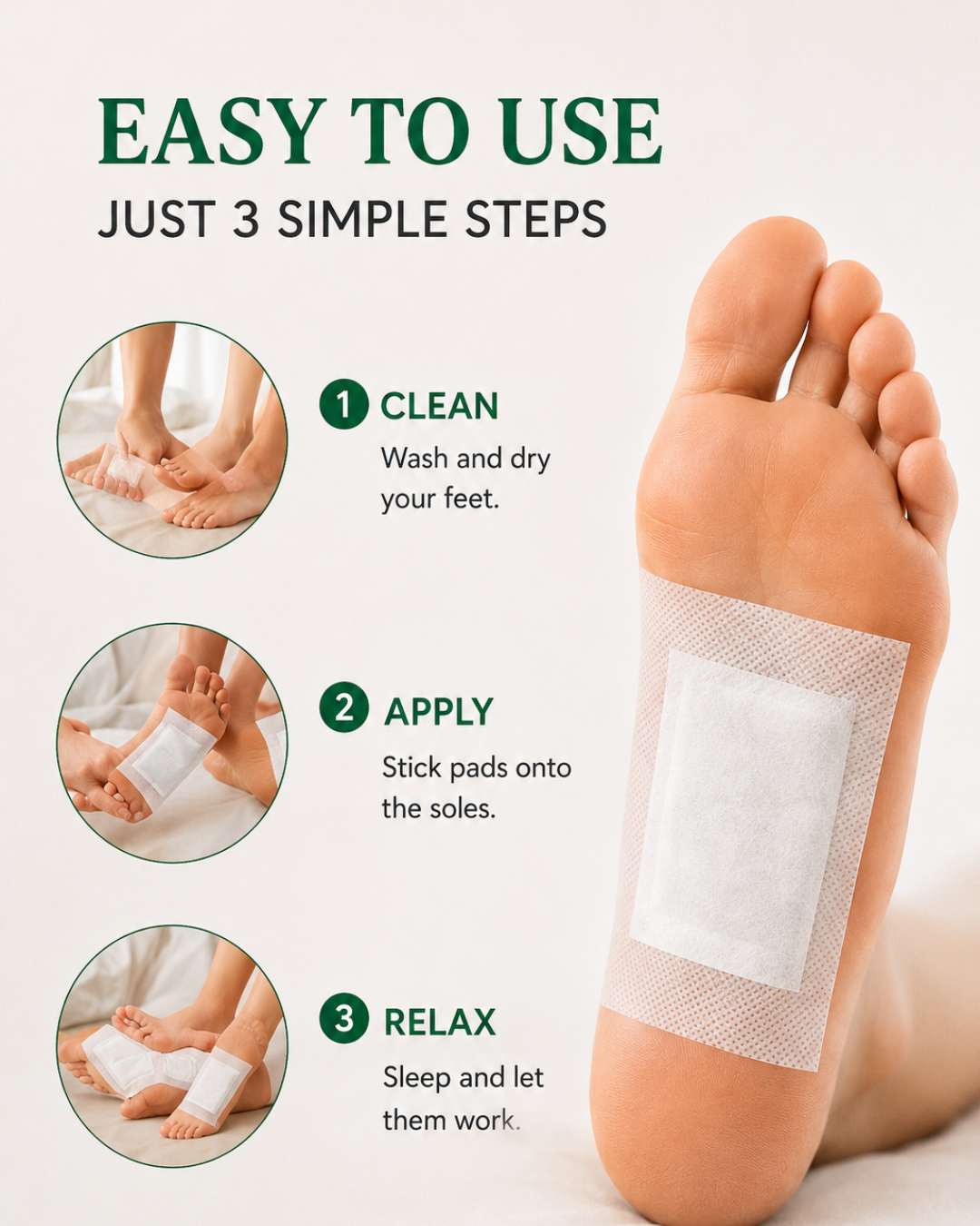 Ever Being Detox Foot Pads – Natural Overnight Cleanse