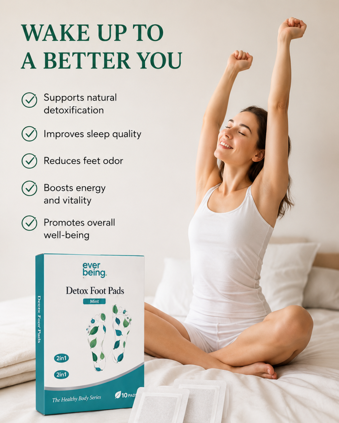 Ever Being Detox Foot Pads – Natural Overnight Cleanse